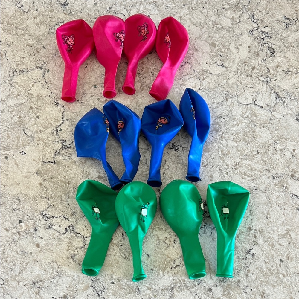 4/$14 Team UmiZoomi Balloons Set, 12 balloons, Helium or Regular Air, New!